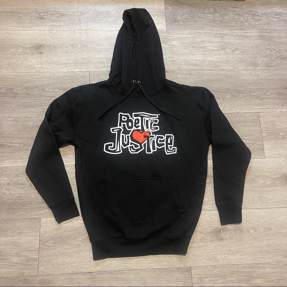 Poetic Justice Tupac Double Sided Graphic Hoodie M